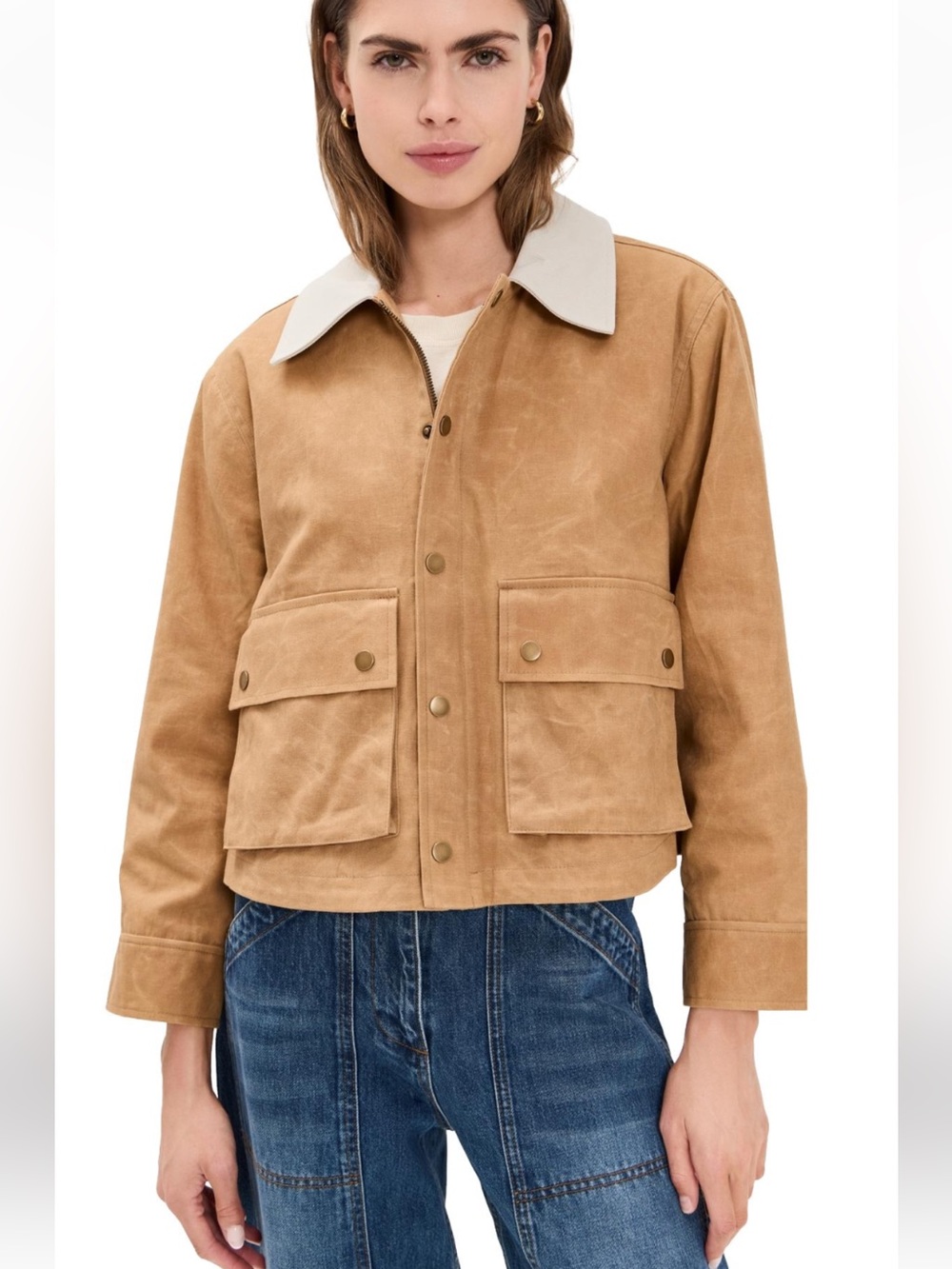 The Great. NWOT The Waxed Swingy Jacket Size 0/XS-S